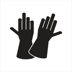 glove icon logo template vector