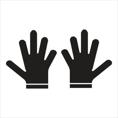 glove icon logo template vector