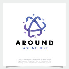 abstract logo around vector concept