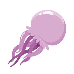 Naklejka premium Sea jellyfish cute cartoon