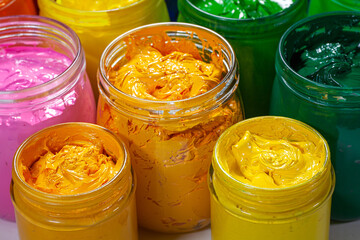 Yellow tone ink for print tee shirt. ..Yellow tone ink is a popular choice for t-shirt printing due to its vibrant color and durability. It can also hold up to multiple washings without fading.