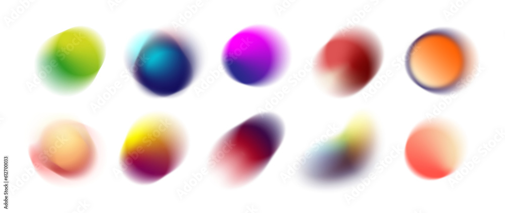 Aufkleber set of abstract blur gradient shape