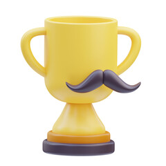 Trophy Father day 3D Illustration