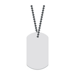 Fototapeta premium Military dog tag. Soldier information badge. Isolated vector pictogram.