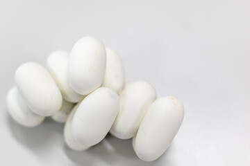 Cobra's eggs on a white background.
