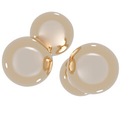 Gold Spheres 3D Elements
