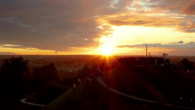 Welcome to summer - sunrise over Krakus Mound in Krakow, Poland
