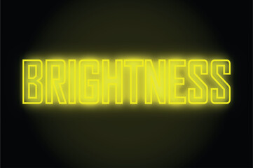 Brightness word made of Glowing text effect