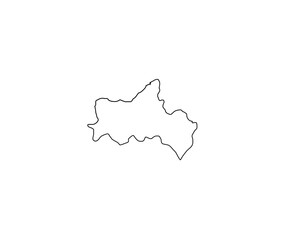 山口県　シンプル地形地図