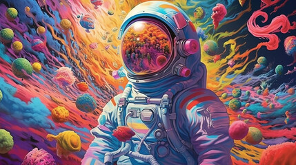 Stellar Odyssey: A Psychedelic Voyage Through Space