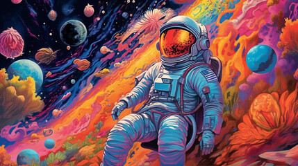 Stellar Odyssey: A Psychedelic Voyage Through Space