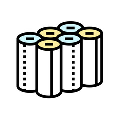 napkin roll paper towel color icon vector. napkin roll paper towel sign. isolated symbol illustration