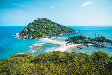 travel tropical island,Nang Yuan and Koh Tao islands in Thailand