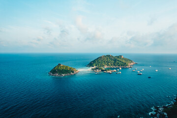travel tropical island,Nang Yuan and Koh Tao islands in Thailand