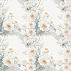 seamless texture with watercolor flowers