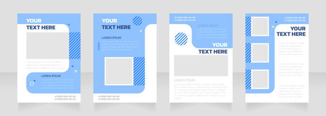 Employee assistance blank brochure layout design. Industry info. Vertical poster template set with empty copy space for text. Premade corporate reports collection. Editable flyer paper pages