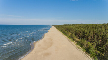Fototapeta na wymiar Plaża Sztutowo z drona