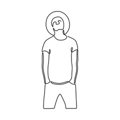 a outline human graphic conceptual draw
