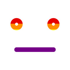 Smile icon. Rainbow gay LGBT rights colored Icon at white Background. Illustration.