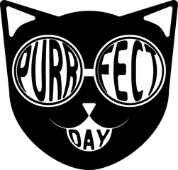 Icon for a t-shirt with a cat. Vector illustration.