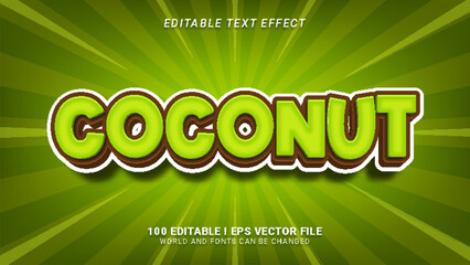 Coconut Editable Text Effect