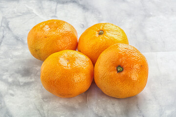 Fresh ripe juicy yellow mandarin