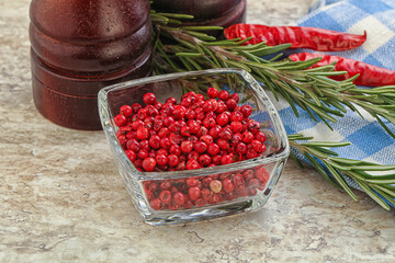 Red pepper corn seeds aroma