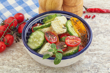 Greek salad with feta cheese