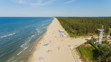 Plaża Kąty Rybackie z drona © Marcin