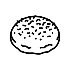 spinach bun food meal line icon vector. spinach bun food meal sign. isolated contour symbol black illustration