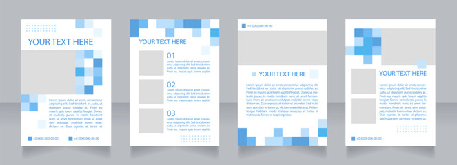 Project management plan blank brochure layout design. Business goals. Vertical poster template set with empty copy space for text. Premade corporate reports collection. Editable flyer paper pages