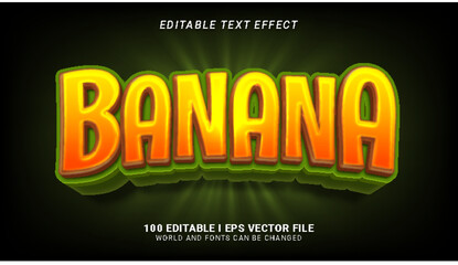 Fototapeta premium banana text effect