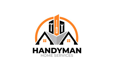 Illustration vector graphic of construction, home repair, and Building renovation concept logo design template