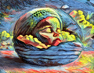 Baby sleeping in dream