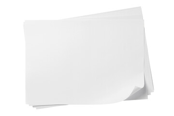 Stack of blank paper sheets, cut out - obrazy, fototapety, plakaty