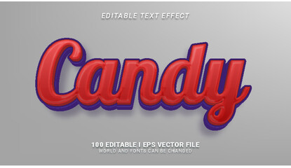 candy 3d style text effect