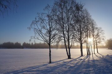 A beautiful Winter view in Oulu, Finland
