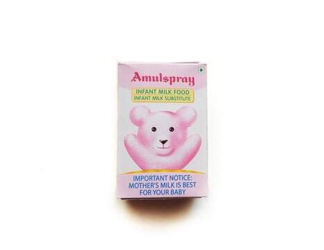 Guwahati, Assam, India - June 9, 2023 : Amulspray Infant Milk Food. 