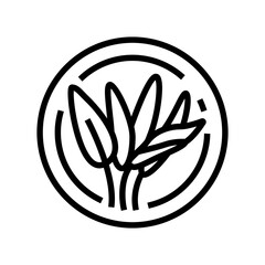 sage cosmetic plant line icon vector. sage cosmetic plant sign. isolated contour symbol black illustration
