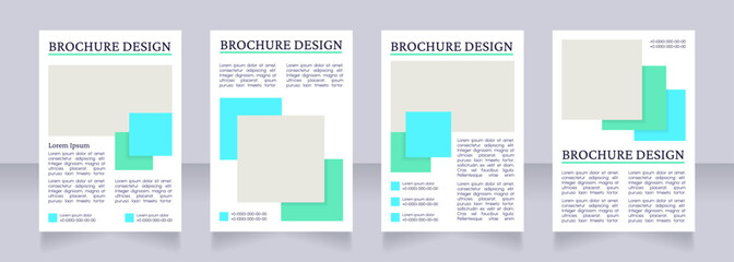 World water crisis issue blank brochure layout design. Vertical poster template set with empty copy space for text. Premade corporate reports collection. Editable flyer paper pages