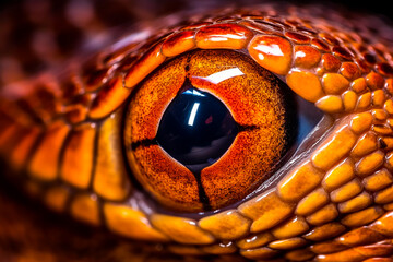Fototapeta premium Macro image of a cobras eye professional photograph
