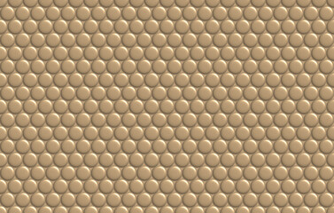 Golden circle Dotted metallic textures background, 3D illustrations