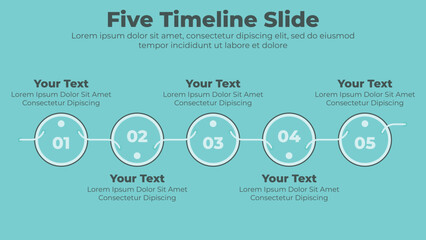 infographics timeline template business concept with 5 step