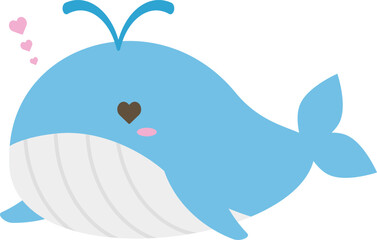 ゆるかわなクジラ　ハート