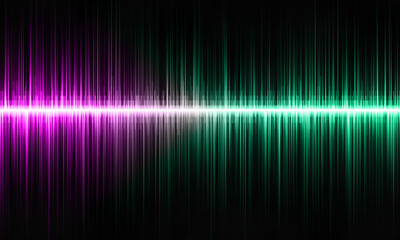 Sound waves emitting bright light