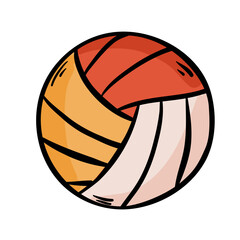 Volley ball icon vector sign and symbol isolated on white background