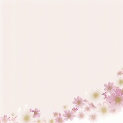 Flowers with copy space. Beautiful flowers wallpaper background with copy space. Generative AI.