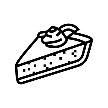 recommend clip art: key lime pie slice sweet food line icon vector. key lime pie slice sweet food sign. isolated contour symbol black illustration