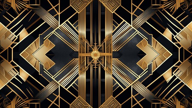 Gilded Echoes: An Art Deco Pattern Revived by Generative AI