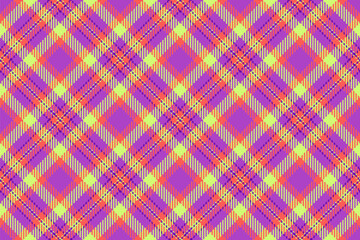 Seamless check fabric of texture plaid background with a textile pattern vector tartan.